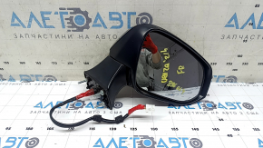 Зеркало боковое правое в сборе Toyota Venza 21-24 12 пинов, поворотник, подогрев, BSM, подсветка, синее