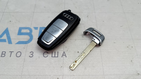 Ключ smart Audi E-Tron 19-23 4 кнопки, мат с хром кнопками, разошелся корпус, трещина, затерт