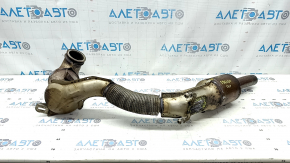Приемная труба с катализаторами VW Jetta 19-21 1.4T ржавая, порвана сетка