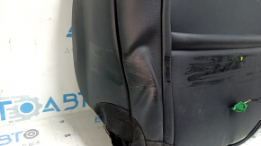 Обшивка спинки водительского сидения Jeep Cherokee KL 19-23 кожа черная, перфорация, подогрев, примята, надрывы, клей