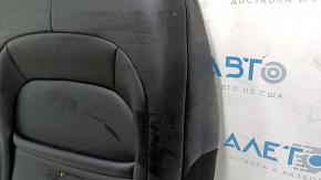 Обшивка спинки водительского сидения Jeep Cherokee KL 19-23 кожа черная, перфорация, подогрев, примята, надрывы, клей