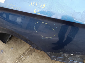 Четверть крыло задняя левая VW Jetta 19-26 на кузове, синяя, вмятинки