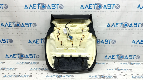 Обшивка подушки водительского сиденья Mercedes A-class V177 19-22 кожа+алькантара черная, с красной строчкой, подогрев