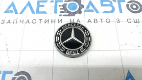 Эмблема логотип переднего бампера Mercedes A-class V177 19-22 черная, AMG pkg