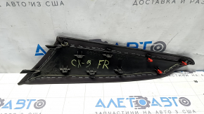 Накладка центральной консоли верхняя правая Mazda CX-9 16-23 кожа, черный, черная строчка