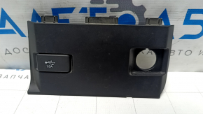 Ornamente consolă centrală neagră pentru Honda Civic X FC 16-21, brichetă, zgârieturi minore