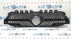 Решетка радиатора grill Mercedes A-class V177 19-22 с сетками и молдингами, AMG pkg, песок