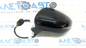 Ansamblu oglindă retrovizoare stânga pentru Mercedes Clasa A V177 19-22, 10+8 pini, semnalizare, încălzită, iluminare din spate, antiorbire automată, memorie, BSM, negru lucios, bara de protecție