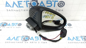 Зеркало боковое правое в сборе Mercedes A-class V177 19-22 8+8+2, поворотник, подогрев, подсветка, память, BSM, черный глянец