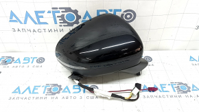 Зеркало боковое правое в сборе Mercedes A-class V177 19-22 8+8+2, поворотник, подогрев, подсветка, память, BSM, черный глянец