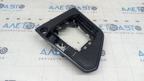 Накладка шифтера КПП VW Tiguan 18-24 под кнопку Start-Stop, графит, с накладкой, царапины