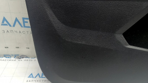 Panou ușă stânga față negru pentru VW Tiguan 18-20, cu sonerie, cotieră din piele neagră, inserție din piele, element de fixare rupt, capac mâner decojit