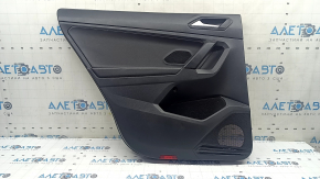 Panou ușă spate stânga pentru VW Tiguan 18-20, cotieră din piele neagră, inserție din plastic, cu mâner, zgârieturi
