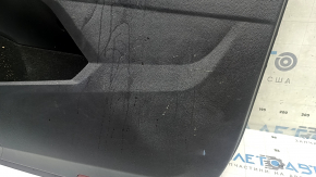 Panou ușă dreapta față negru pentru VW Tiguan 18-20, cotieră din piele neagră, inserție din piele, cu scârțâit, zgârieturi, strat de protecție al mânerului care se decojește, necesită curățare