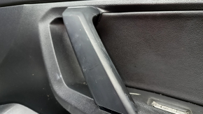 Panou ușă dreapta față negru pentru VW Tiguan 18-20, cotieră din piele neagră, inserție din piele, cu scârțâit, zgârieturi, strat de protecție al mânerului care se decojește, necesită curățare