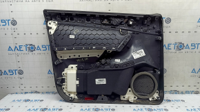 Panou ușă dreapta față negru pentru VW Tiguan 18-20, cotieră din piele neagră, inserție din piele, cu scârțâit, zgârieturi, strat de protecție al mânerului care se decojește, necesită curățare