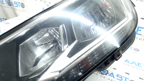 Фара передняя левая VW Tiguan 18-21 галоген, ДХО LED, песок, потёртость