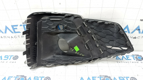 Решетка переднего бампера левая Audi A5 F5 20-25 под радар, черная, молдинг хром, S-Line