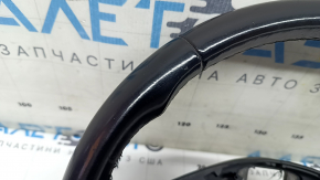 Руль голый VW Tiguan 18-21 кожа черный, без кнопок и накладок, царапины, замят, потерт