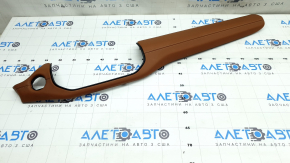 Ornamente bord dreapta sus pentru Jeep Compass 22-26, piele neagră, cusături albe