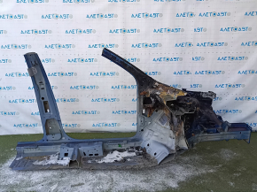 Четверть передняя левая VW Tiguan 18-24 отпилена, с центральной стойкой, горевшая, синяя