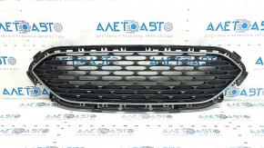 Решетка радиатора grill Ford Escape MK4 20-22 сетка черный глянец, хром обрамление