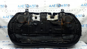 Подушка заднего ряда сидений 2 ряд Jeep Compass 22-26 кожа серая, белая+коричневая строчка, перфорация, под химчистку, ржавый каркас, примятость