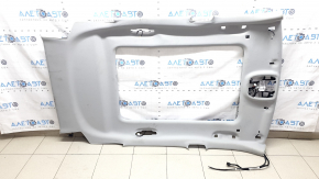 Обшивка потолка Jeep Compass 22-23 под панораму, серая, под чистку, заломы, отклеен кронштейн
