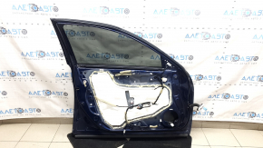 Дверь в сборе передняя левая Honda Accord 18-22 keyless, синий B-588P, триплекс, мелкие царапины на хром молдинге