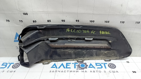 Решетка бампера левая Honda Accord 18-20 hybrid, под птф, черный глянец, хром, песок