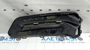 Решетка бампера правая Honda Accord 18-20 hybrid, под птф, черный глянец, хром, песок