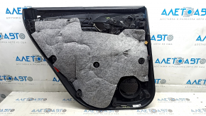 Panou decorativ ușă spate dreapta Audi E-Tron 19-23 piele neagră sub cortină, ornament cromat, ornamente cromate Bang and Olufsen