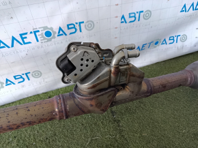 Выпускная трасса с бочкой Ford Escape MK4 20-22 hybrid FWD, с актуатором, обогревателем и катализатором, замята
