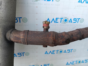 Выпускная трасса с бочкой Ford Escape MK4 20-22 hybrid FWD, с актуатором, обогревателем и катализатором, замята