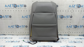Tapițerie scaun șofer, partea superioară, Honda Accord 18-22, piele gri, încălzită, ventilată, perforată