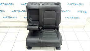 Задний ряд сидений 2 ряд левый Ford Escape MK4 20-22 без airbag, кожа черная, перфорация, с подлокотником и ремнём, замята