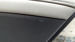 Panou ușă spate dreapta pentru Honda Accord 18-22, negru cu inserție din piele gri, cotieră din piele gri, inserție din lemn, piele ruptă, zgârieturi