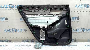 Panou ușă spate dreapta pentru Honda Accord 18-22, negru cu inserție din piele gri, cotieră din piele gri, inserție din lemn, piele ruptă, zgârieturi