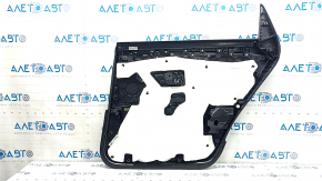 Panou ușă spate stânga Mazda CX-90 2020 24-26, piele neagră cu cortină, cotieră din piele neagră, inserție de mulaj gri, cu mâner, uzat
