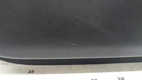 Ornamente ușă dreapta față Mazda CX-90 2020, piele neagră, cotieră din piele neagră, inserție decorativă gri, cu mâner, uzată