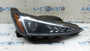 Фара передняя правая Hyundai Elantra AD 19-20 галоген с кронштейнами и накладкой, песок