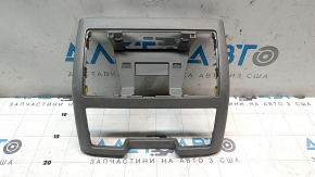 Накладка центральной консоли задняя Toyota Highlander 08-13 серая, под климат контроль и подстаканники, царапины