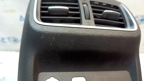 Ornamente console centrale spate pentru Infiniti QX50 19-22, negre cu crom, cu deflector, zgârieturi