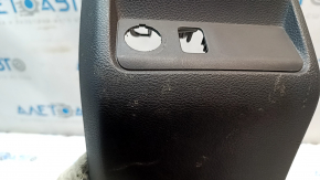 Ornamente console centrale spate pentru Infiniti QX50 19-22, negre cu crom, cu deflector, zgârieturi