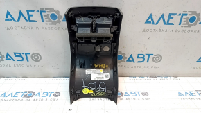 Ornamente console centrale spate pentru Infiniti QX50 19-22, negre cu crom, cu deflector, zgârieturi