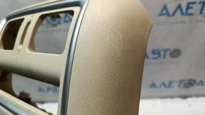 Накладка центральной консоли задняя Infiniti JX35 QX60 13-16 бежевая, без дефлектора, царапины