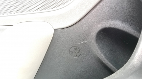 Panou decorativ ușă spate stânga Hyundai Elantra AD 19-20 gri, cotiera din cauciuc, inserție din material textil gri, ornament gri, zgârieturi, uzură