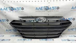 Grilă radiator Hyundai Elantra AD 19-20 cu emblemă fără radar, nisip, elemente de fixare rupte, elemente de fixare rupte