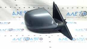 Ansamblu oglindă retrovizoare dreapta pentru Audi Q5 8R 09-17, 15 pini, reglare automată a intensității luminii, semnalizare, LX5R albastru, uzat