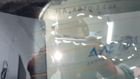 Дверь багажника голая со стеклом Audi Q5 8R 09-17 с спойлером и стоп-сигналом, графит LX7R, царапины на стекле, царапины